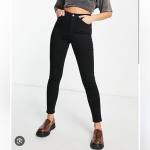 Topshop Jamie High Waisted Skinny Black Jeans